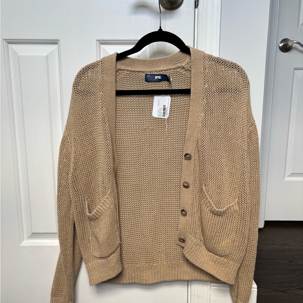 Polo Ralph Lauren | Women's Tan Cardigan Sweater size Small